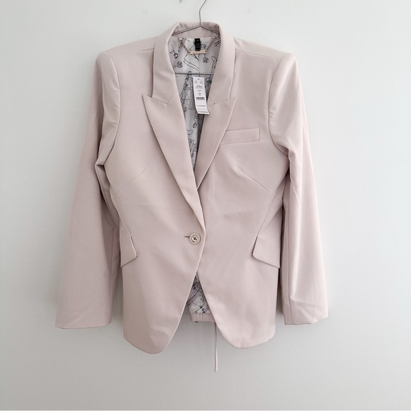White House Black Market Fluid Editor Blazer - Pink Lace Up Back - Picture 11 of 11